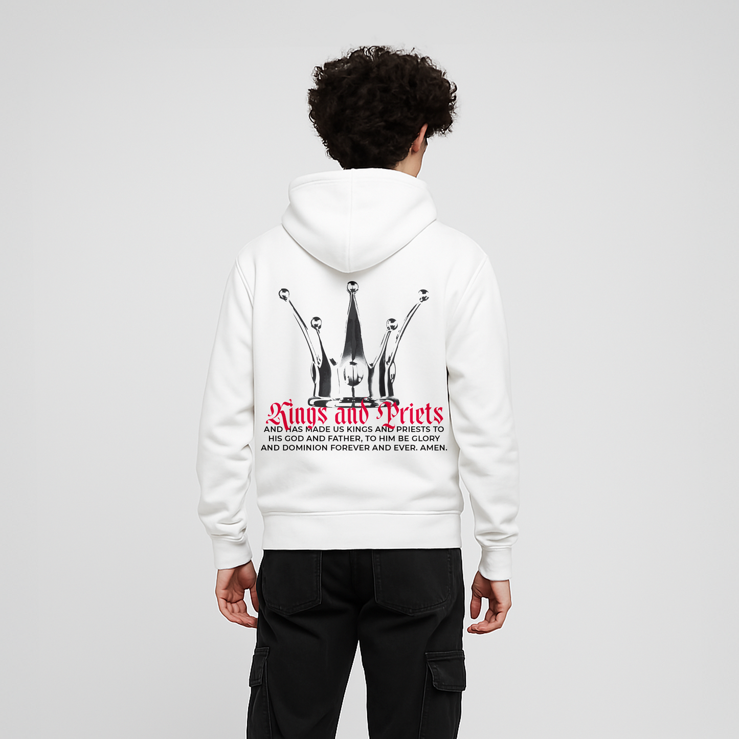 Hoddie Crown Withe - Silver Collection