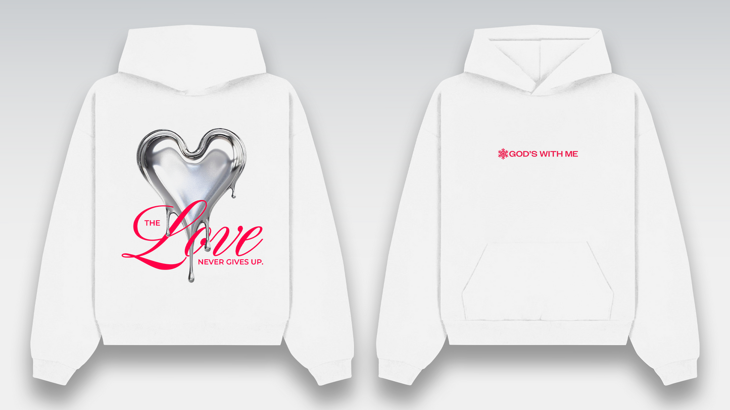 Hoddie Heart Withe - Silver Collection